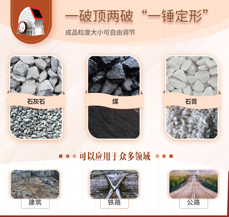 應(yīng)用廣泛的重錘式破碎機(jī) 應(yīng)用廣泛的重錘式破碎機(jī)