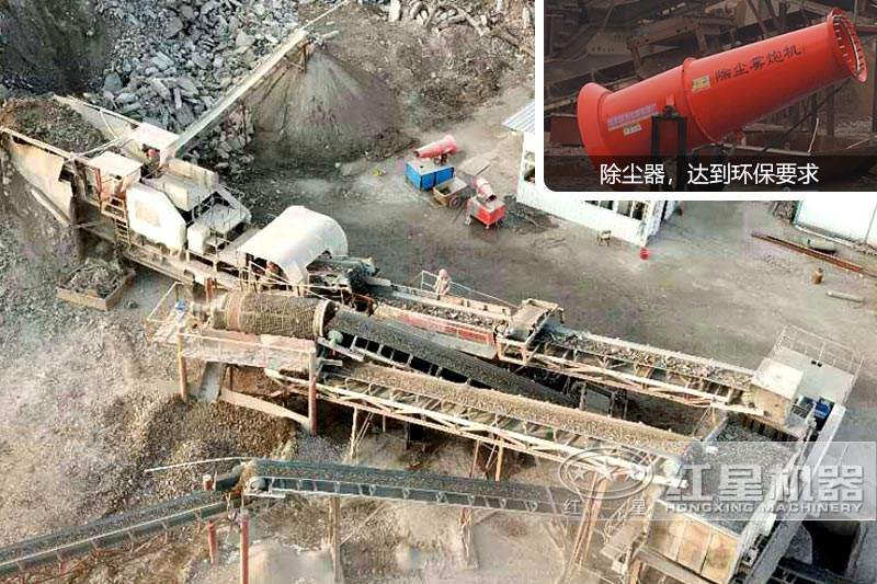 建筑垃圾俯視全景，達(dá)到環(huán)保要求