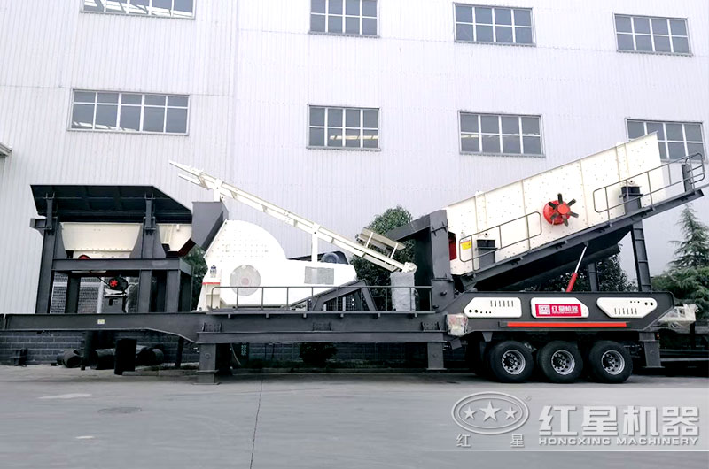 三合一重錘式移動式破碎站，一次成型效率高